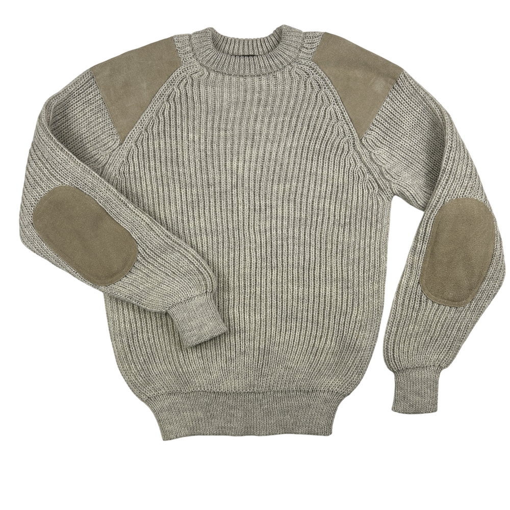 Vintage Niffi Sweater Mens Large Wool Suede Shooting Jumper Crewneck 90s